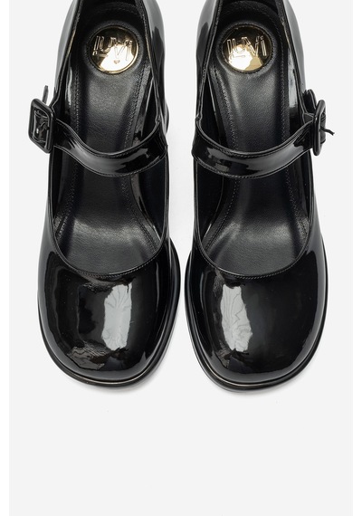 Luvi Shoes Chrısta Siyah Rugan Kadın Topuklu Ayakkabı