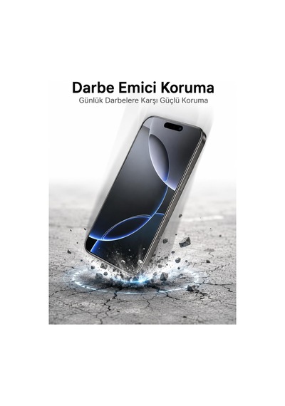 Iphone 17 Pro Max Uyumlu 9h Sertlik Kırılmaz Cam Ekran Koruyucu