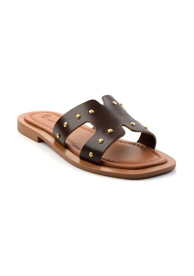 Bambi Kahve Leather Kadın Terlik K04826053603 Kahve