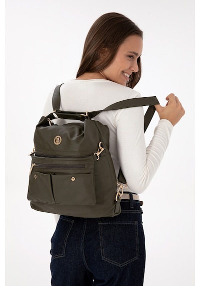 U.S. Polo Assn. Kadın Haki Yumuşak Sırt Ve Kol Çantası 50317804-VR027
