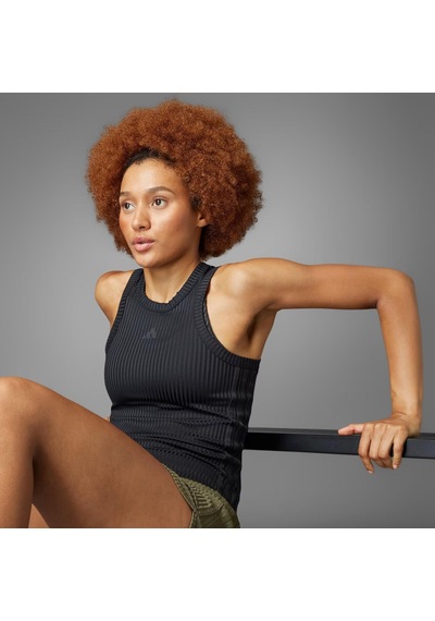Adidas All Gym Seosonal Rib 3 Stripes Kadın Atlet C-adııw8161b30a00 Siyah
