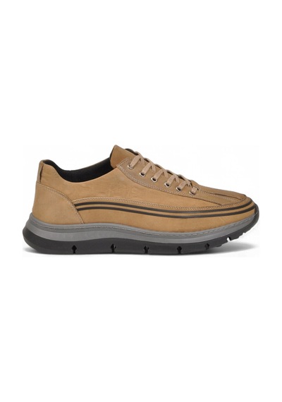 Ayakmod Kum Hakiki Deri Bağcıklı Rahat Tabanlı Erkek Casual Ayakkabı Sneaker 160