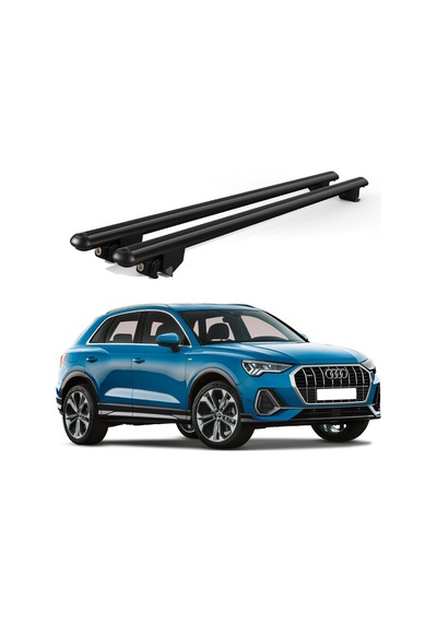 Kanca Audi Q3 2019 Ve Sonrası Uyumlu Siyah Kilitli Ara Atkı 120cm Port Bagaj Tavan Barı