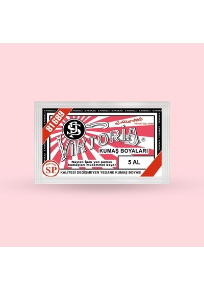 Viktoria Kumaş Boyasi 05 Al - 3 Paket Boya + 2 Paket Fiske Çok Renkli