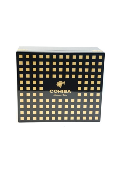 Cohiba Siyah Nokta Desenli Sedir Humidor Puro Kutusu - Tr9821