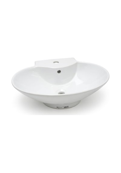 Bien - Harmony Tezgah Üstü Lavabo, Batarya Banklı, Taşma Delikli - Tlynn-802392 Beyaz