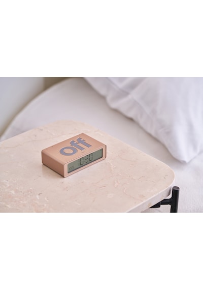 Lexon Flip Mini Şarj Edilebilir Alarm Saat Dore Altın