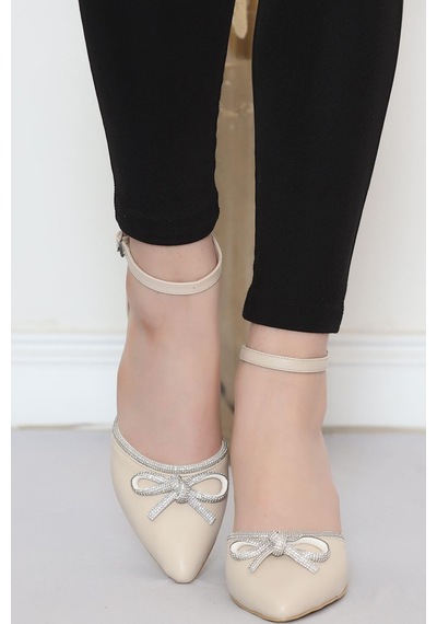 Moda Ayakkabı 01118 Ayışığı 7cm Topuklu Kadın Ayakkabı 001