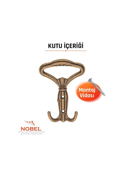Klasi K Portmanto Askısı, Metal Vestiyer Askısı, Anti K Sari, Duvar Ve Dolap Askılığı 5'li Set Vidalı