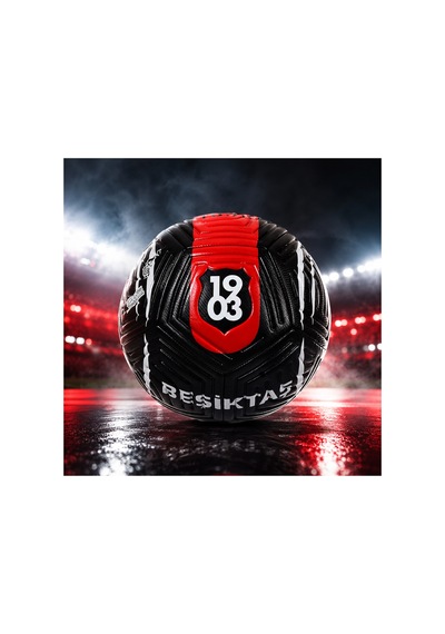 Siyah Kırmızı Lisanslı Futbol Topu Çok Renkli