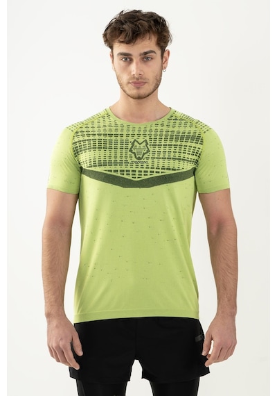 Maraton Active Slimfit Erkek Bisiklet Yaka Kısa Kol Koşu Neon Sarı T-Shirt 821080-Neon Sarı