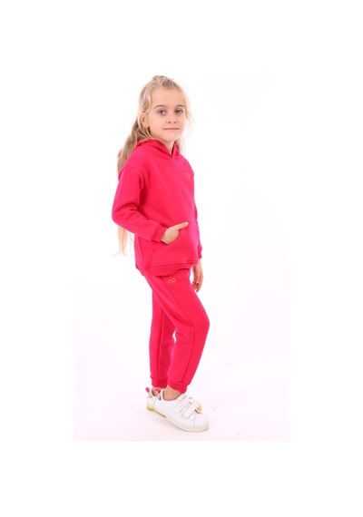 Toontoy Kids Toontoy Unisex Çocuk Nakışlı Sweatshirt Fuşya
