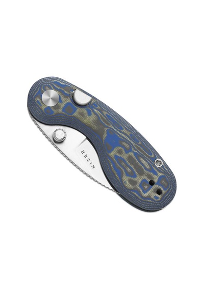 Kizer Microbe Kizer Button Liner Lock Micarta With Vortex Pattern 14c28n Kizerv 2742a6 Kamp Çakısı Kum