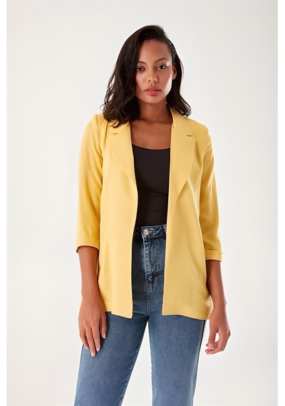 Batik Blazer Viskon Ceket Sarı