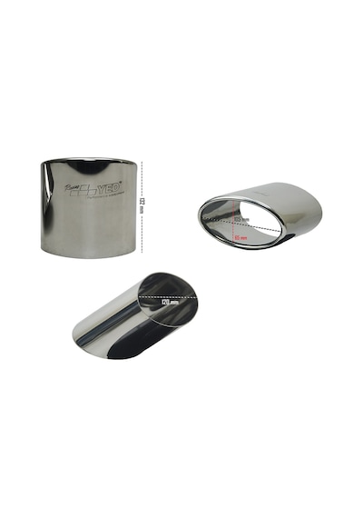 Egzoz Ucu Paslanmaz Krom Oval Universal 1 Adet