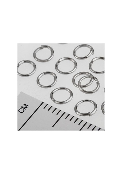 0,7x6 - 968 - Metal Halka 50 Gram - Nazblsmm - Gümüş Rengi