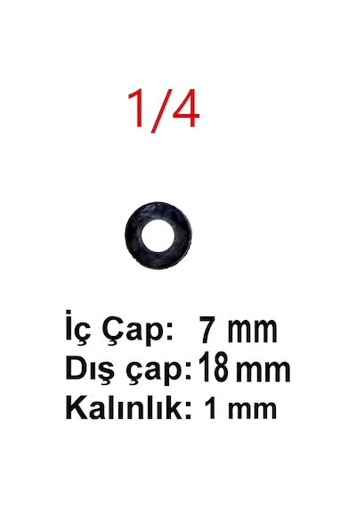 Demir Pul Galvanizli 1/4 (7 MM X 18 MM X 1MM) 100'Lü Paket