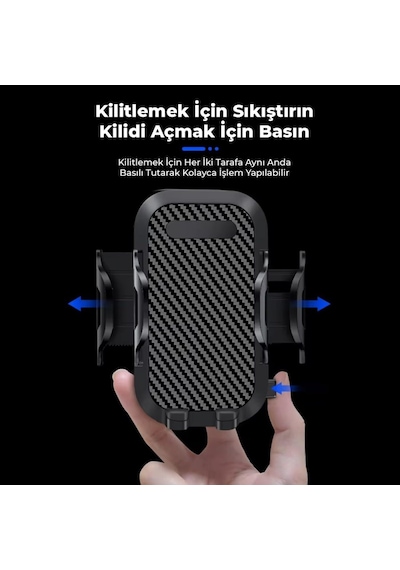 Kingma Vantuzlu Uzayan Cam Ve Torpido İçin Ayarlanabilir Araç İçi Telefon Tutucu Diğer