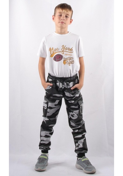 Alexandergardi C21-72100 Kargo Cepli Kamuflaj Erkek Çocuk Jogger Pantolon