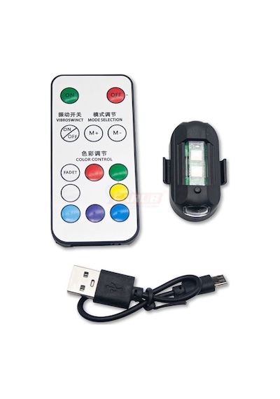 Carub Lamba Uçak Kanadı Çak-ar Şarjlı Rgb Kumanda