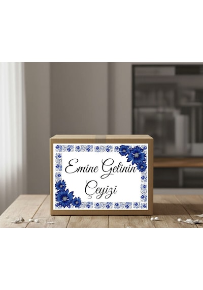 İsimli Çeyiz Etiketi - Kendinden Yapışkanlı - A4 Ebat 29 X 21 Cm - 10 Adet Beyaz