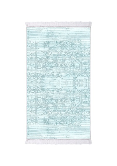 Dekoreko Inci Halı Dijital Saçaklı 1824 Desen 1 Mavi