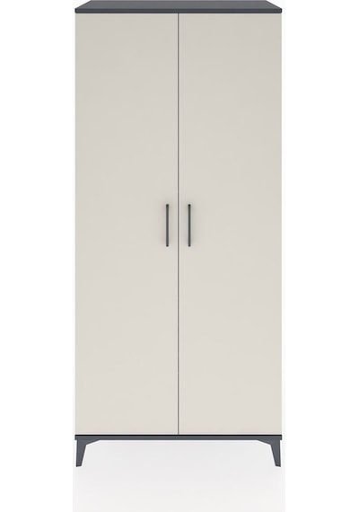 Hyperion Dolap 3 Raflı 2 Kapaklı Tek Askılı 88x44x195 Antrasi... Antrasit