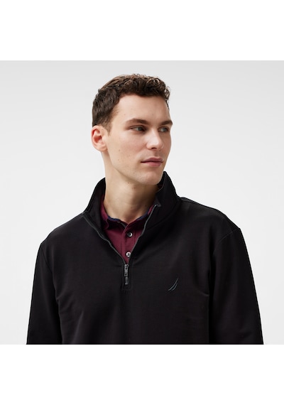 Nautica Erkek Siyah Regular Fit Sweatshirt Düz K47024t Siyah