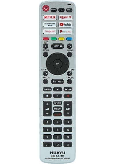 HUAYU KL RM-L1710 UNIVERSAL NETFLIX-PRIME VIDEO-YOUTUBE-RAKUTEN TV-GOOGLE PLAY TUŞLU LCD LED TV KUMANDASI