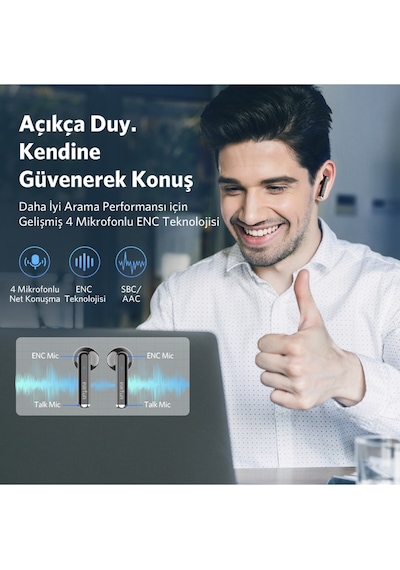 Earfun Air Lite TW204 4 Mikrofonlu Bluetooth Kulakiçi Kulaklık