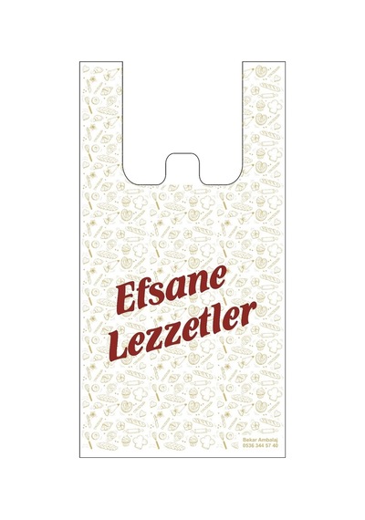 Hışır Poşet Büyük Boy 30x58 Cm Efsane Lezzetler -1 Kg
