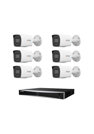 Hikvision 4 Mp 6 Kameralı Acusense Colorvu 3.0 Aı İp Güvenlik Kamera Seti Dahili Mikrofonlu