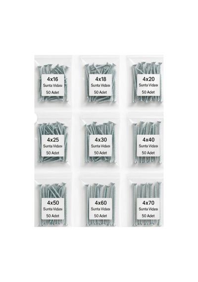 450pcs Vida Seti 4x16 - 4x70mm Diğer