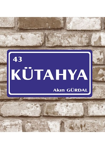 Kişiye Özel Metal Plaka Kütahya 43 Retro Poster (29X15)