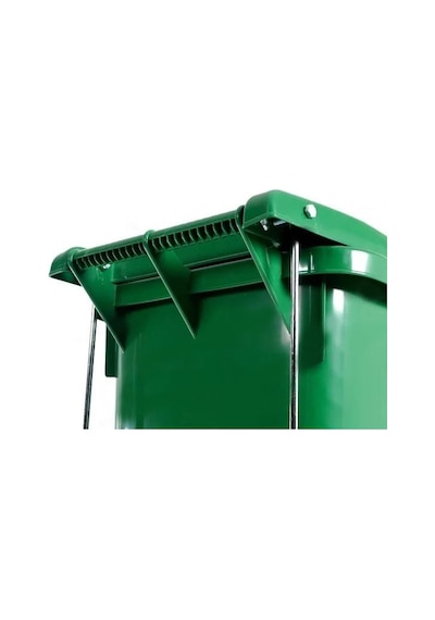 Omnipazar Sy-6507 Pedallı Tekerlekli Kapaklı Plastik Çöp Konteyneri 120 Lt Yeşil