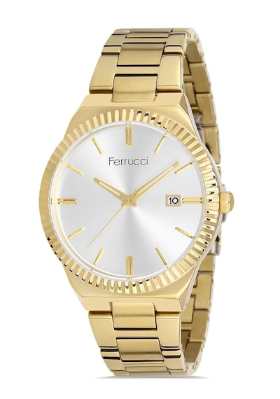 Ferrucci Fc04525 Gold Renk Takvimli Çelik Kordon Klasik Model Erkek Kol Saati