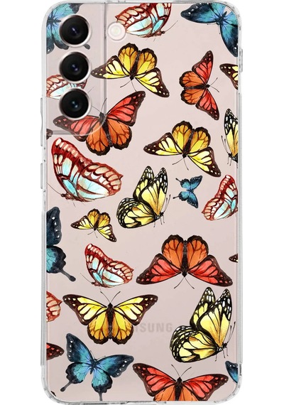 Samsung Galaxy S22 Plus İle Uyumlu Water Color 2 Kamera Korumalı Şeffaf Kılıf Şeffaf