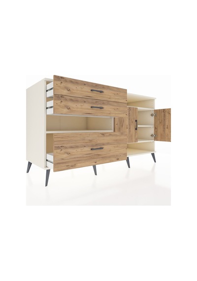 Kronos Konsol 4 Raflı 3 Çekmeceli 2 Kapaklı 176x59x99 Aytaşı-çam Aytaşı-çam