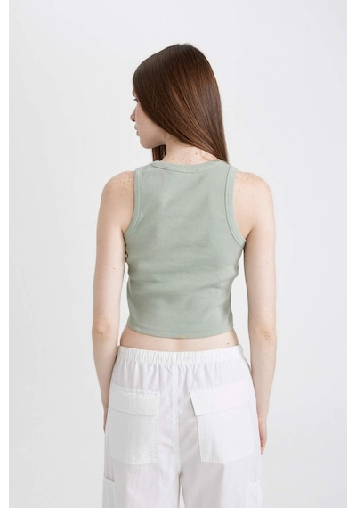 Defacto Fitted Baskılı Bisiklet Yaka Fitilli Kaşkorse Atlet C9327AX24SMGN1123