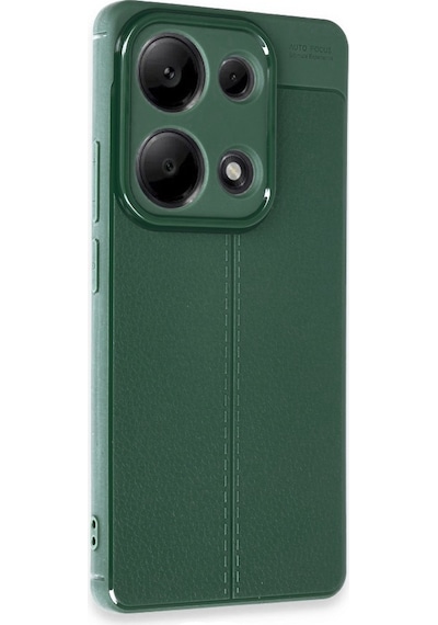 Xiaomi Redmi Note 13 Pro 4g Kılıf Focus Deri Desen Silikon Kapak Koyu Yeşil Xiaomi Redmi Note 13 Pro 4g Kılıf Focus Deri Desen Silikon Kapak Koyu Yeşil