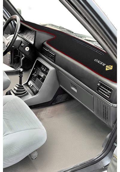 Renault Broadway R9 R11 Spring Fairway Flash Uyumlu Elmas Logolu Torpido Kaplama Koruma Halısı Siyah