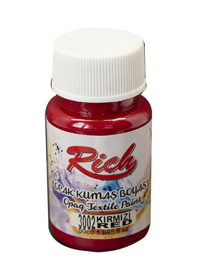 Rich Opak Kumaş Boyası 50Cc - 3002 Kırmızı N11.1035