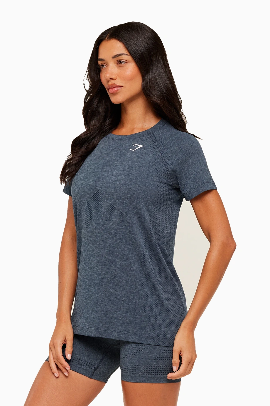 Gymshark Vital Seamless 2.0 Hafif Mavi Kadın Spor Tişörtü