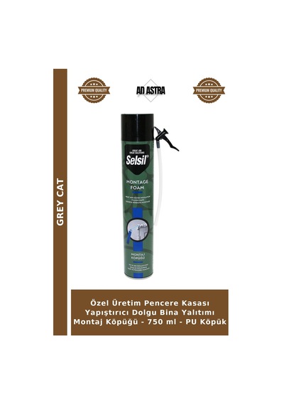 Özel Üretim Pencere Kasası Yapıştırıcı Dolgu Bina Yalıtımı Montaj Köpüğü - 750 Ml - Pu Köpük