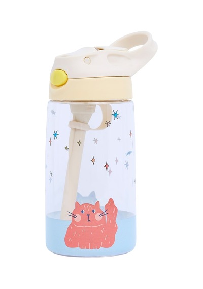 The Cotton Cloud - Meowful Cats 480ml Tritan Gizli Pipetli Suluk Çok Renkli