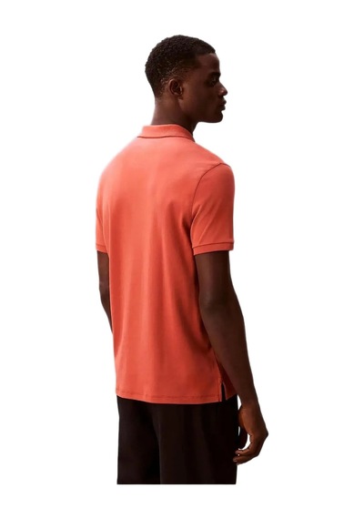 Calvin Klein Lv04le255g Ss Slim Supima Erkek Polo Tişört Turuncu
