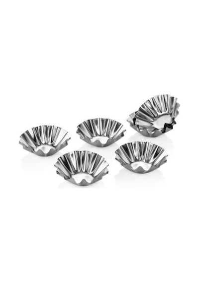 Metal Mini Kek Muffin Kalıbı 6 Lı Teflon Turkuaz Diğer