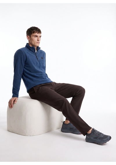 Discovery Expedition D5wm-swt3300 Mavi Fermuarlı Basic Erkek Polar Sweatshırt İndigo