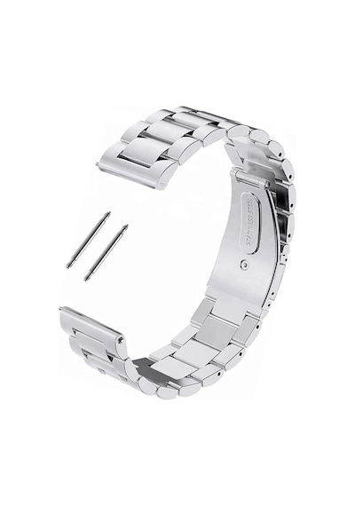 18mm Gümüş Renk Paslanmaz Çelik Saat Kordonu Darbelere Dayanıklı Metal Kayış, Çelik Pimli Diğer