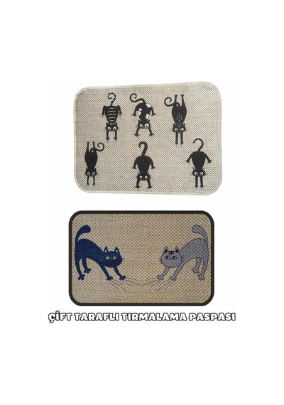 Çift Taraflı Tırmalama Paspası 90x60 Two Cat X Altı Kedi